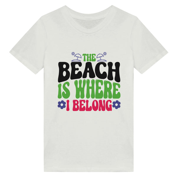 Seaside Serenity - The Beach Is Where I Belong - White - Print Material