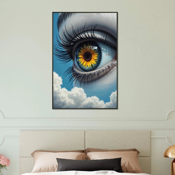 Sunflower Vision - A Window to Joyful Memories - - Metal Framed Posters
