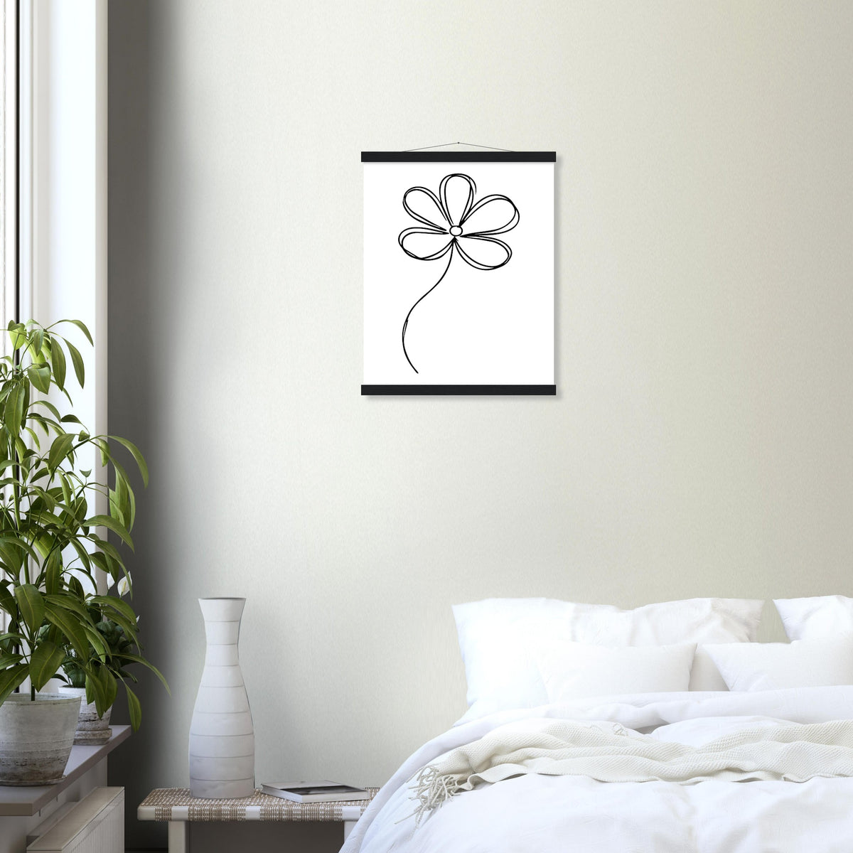 Sophisticated Minimalism - Magnetic Flower Poster - - Posters With Hanger