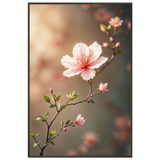 Blossom Whisper - Serene Cherry Blossom Framed Art - - Metal Framed Posters