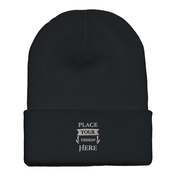 Personalize Your Winter Look with the Flexfit Cuffed Beanie - Black - Beanies