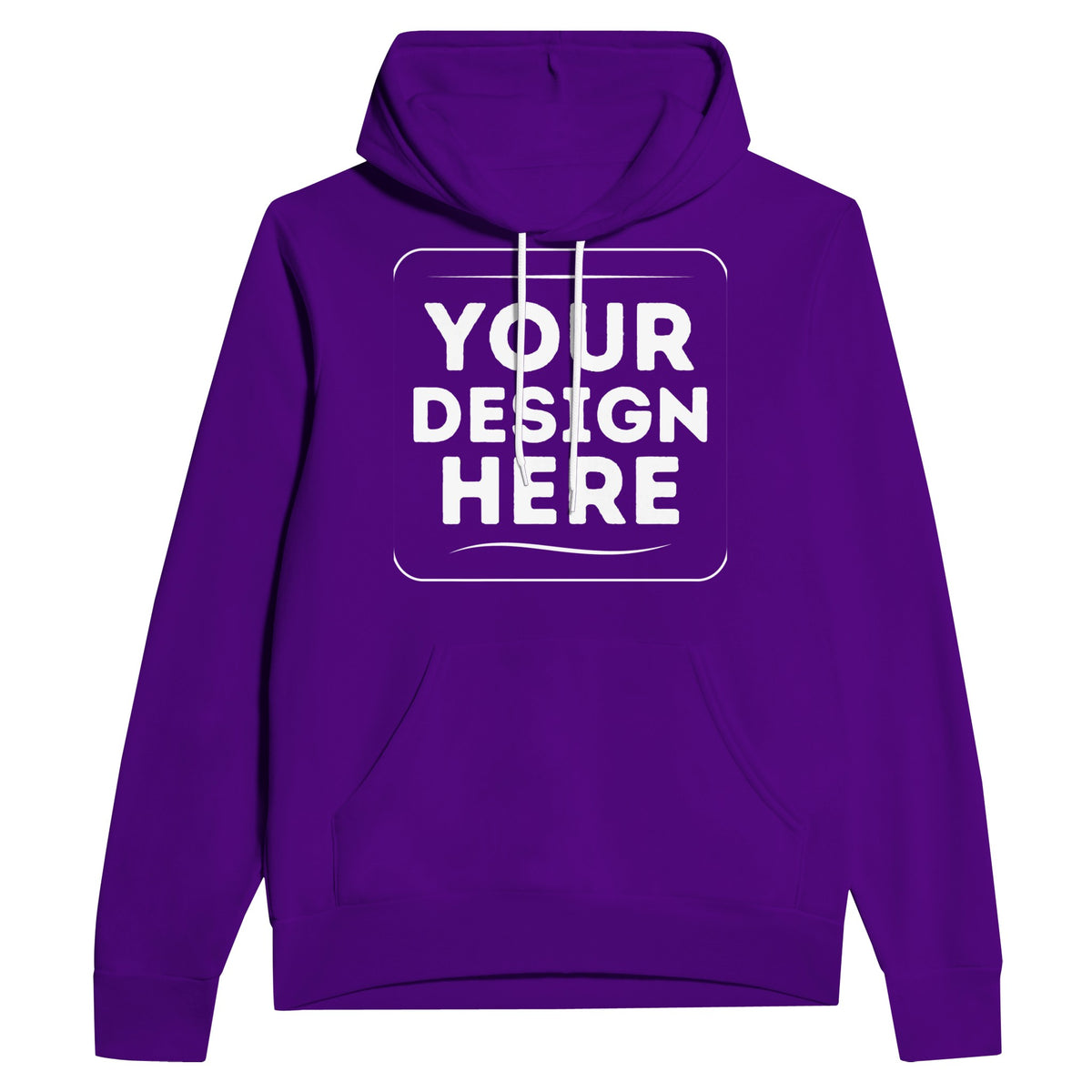 Perfect Fit - Ribbed-Knit Customizable Unisex Pullover Hoodie - Team Purple - Pullover Hoodies