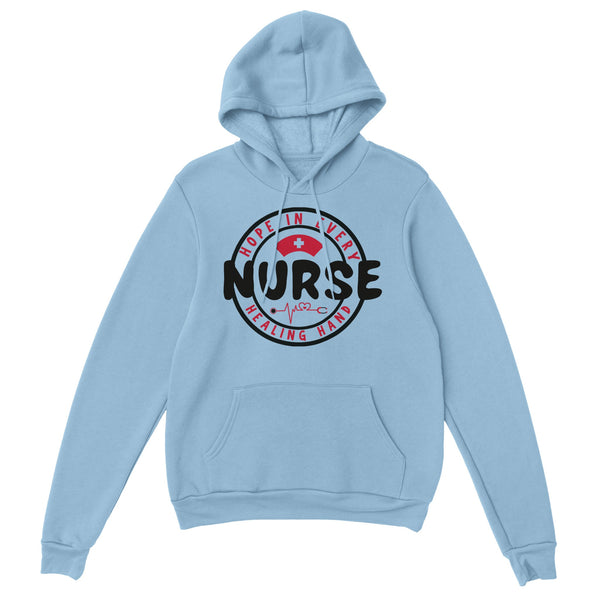 Heartfelt Healing - Nurse Appreciation Pullover - Light Blue - Hoodies