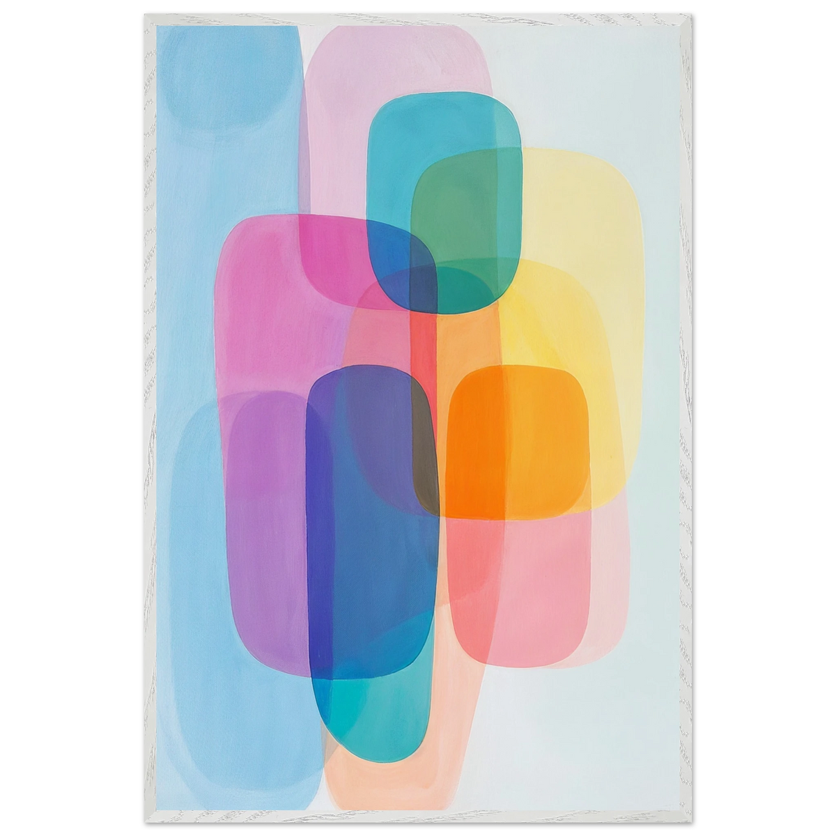 Modern Glow – Color Flow Poster for Creatives - - Wooden Framed Posters