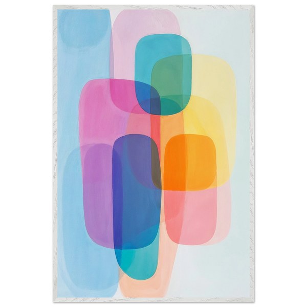 Modern Glow – Color Flow Poster for Creatives - - Wooden Framed Posters