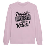 Happily Retired Long-sleeve Tee for Colleagues - Light Pink - Long Sleeves T-shirts