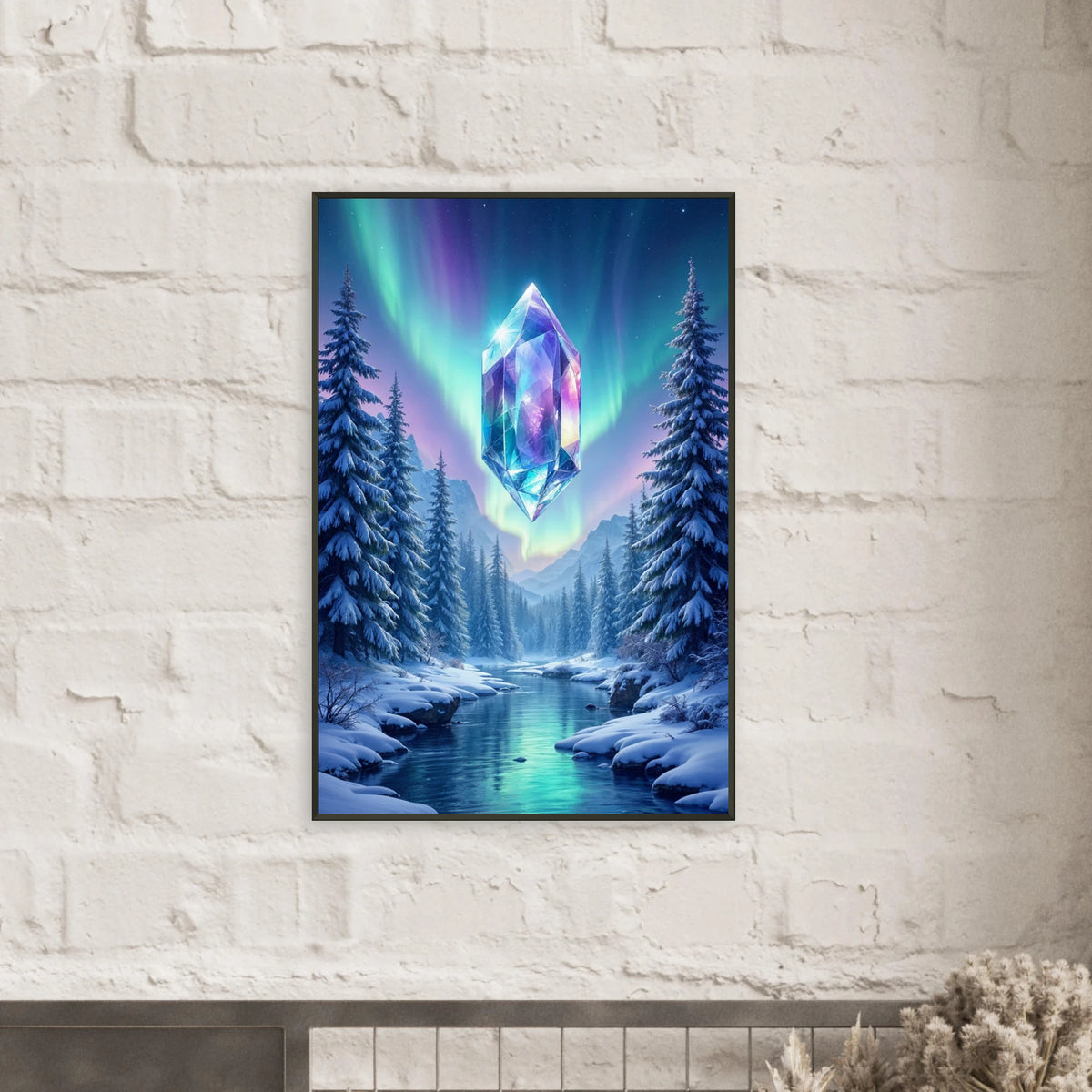 Crystal Aurora Poster – Gift of Light and Wonder - Default Title - Metal Framed Posters