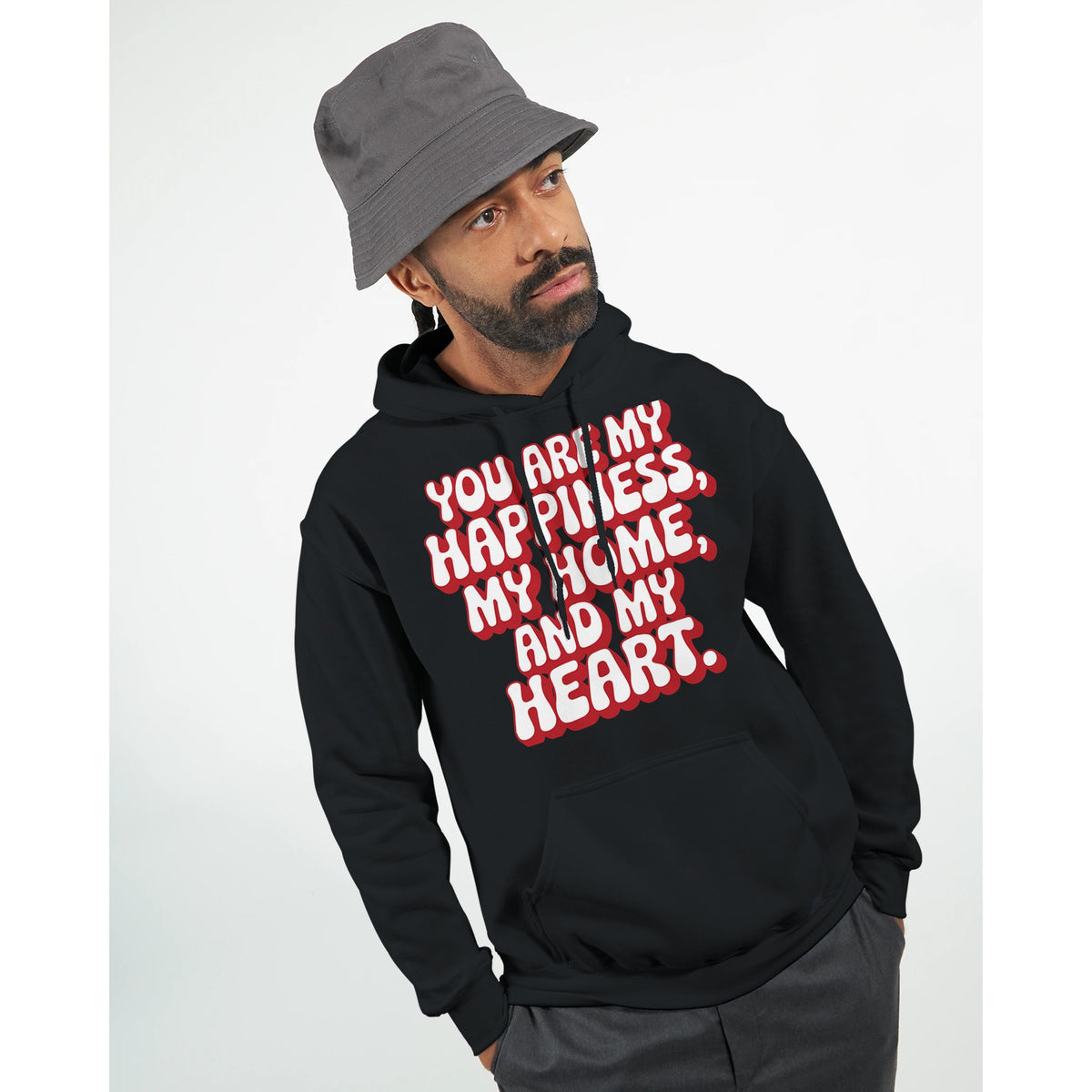 Happiness, Home, and Heart – A Gift for Your Husband - - Hoodies