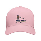 Play Ball in Style - Baseball Game On Cap - Pink - Print Material