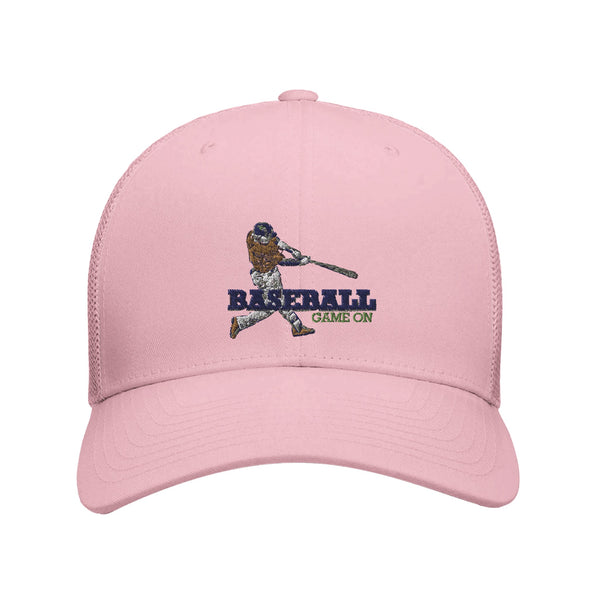 Play Ball in Style - Baseball Game On Cap - Pink - Print Material