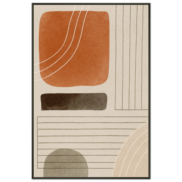 Boho Calm – Abstract Shapes Metal Framed Poster - Default Title - Metal Framed Posters