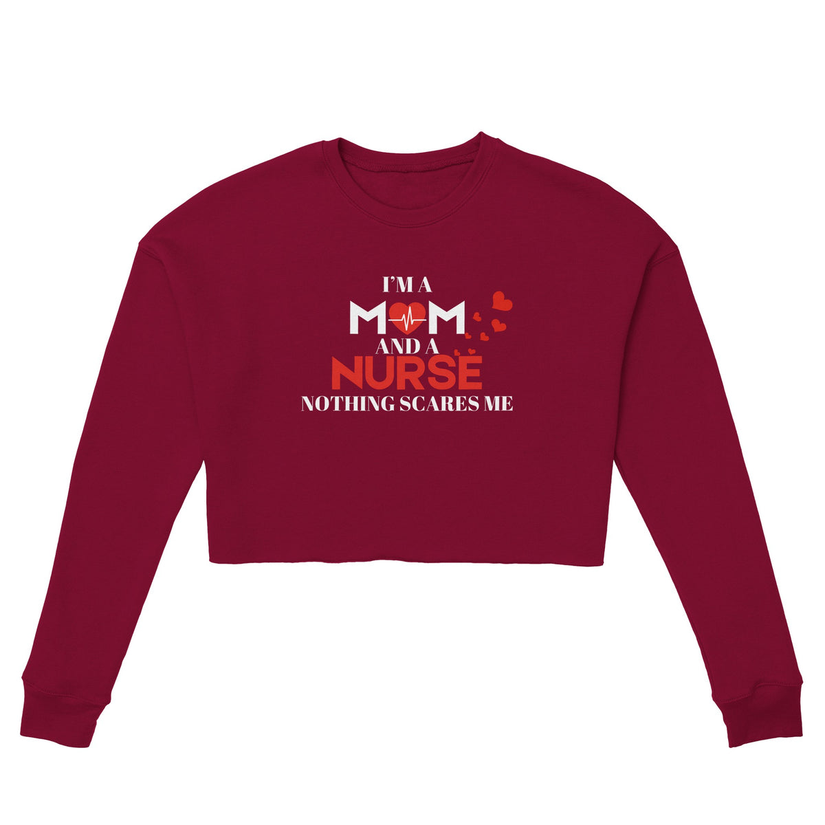 Empowerment Emblem - Mom Nurses Fearlessly Sweatshirt - Brick - Sweatshirts