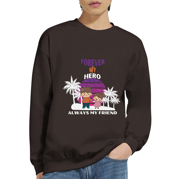 Palm Trees & Memories - Forever My Bro Sweatshirt - Dark Chocolate - Sweatshirts