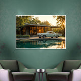 Timeless Beauty - Classic Car Reflections - 24x36 - Framed Posters