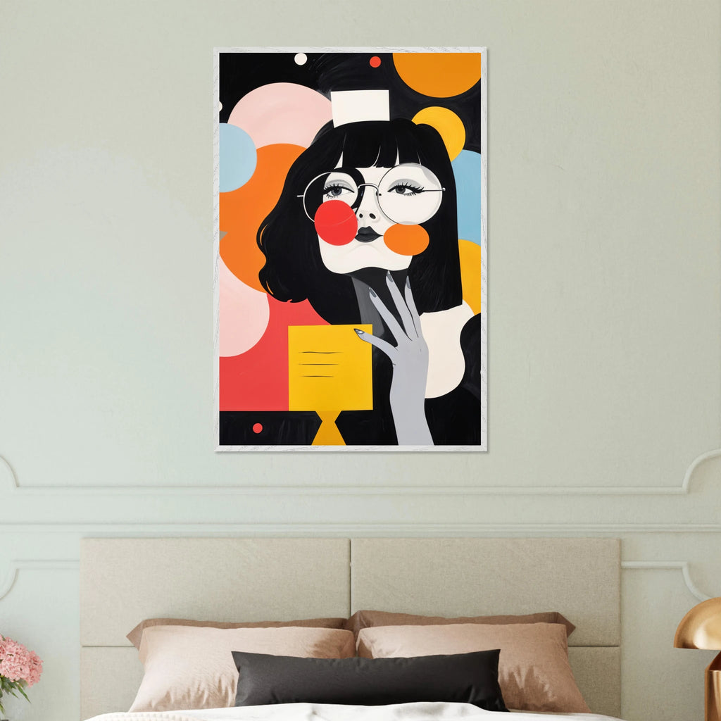 Color Meets Attitude – Framed Bold Muse Art - White frame - Wooden Framed Posters