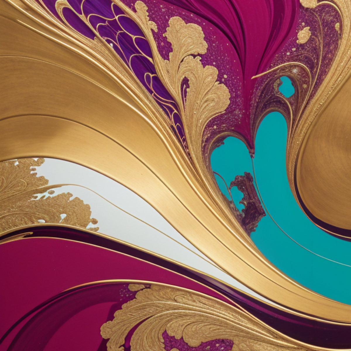 Marbled Waves Collection - - Posters