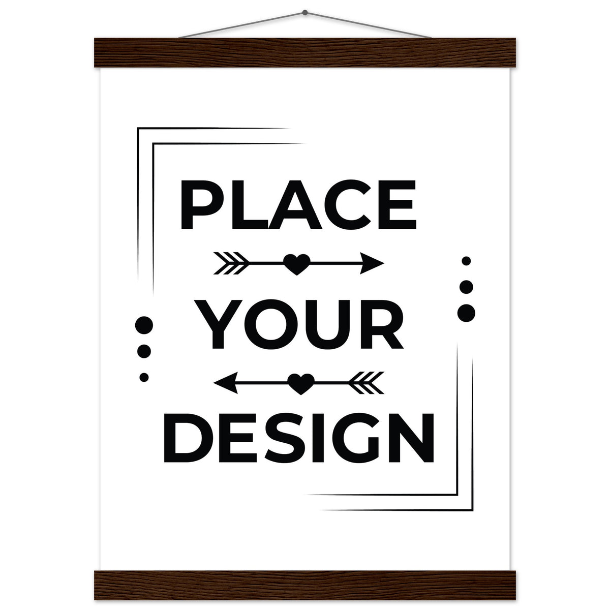 Stunning Art Display - Premium Customizable Poster - 30x40 cm 12x16″ Dark wood wall hanger - Posters With Hanger