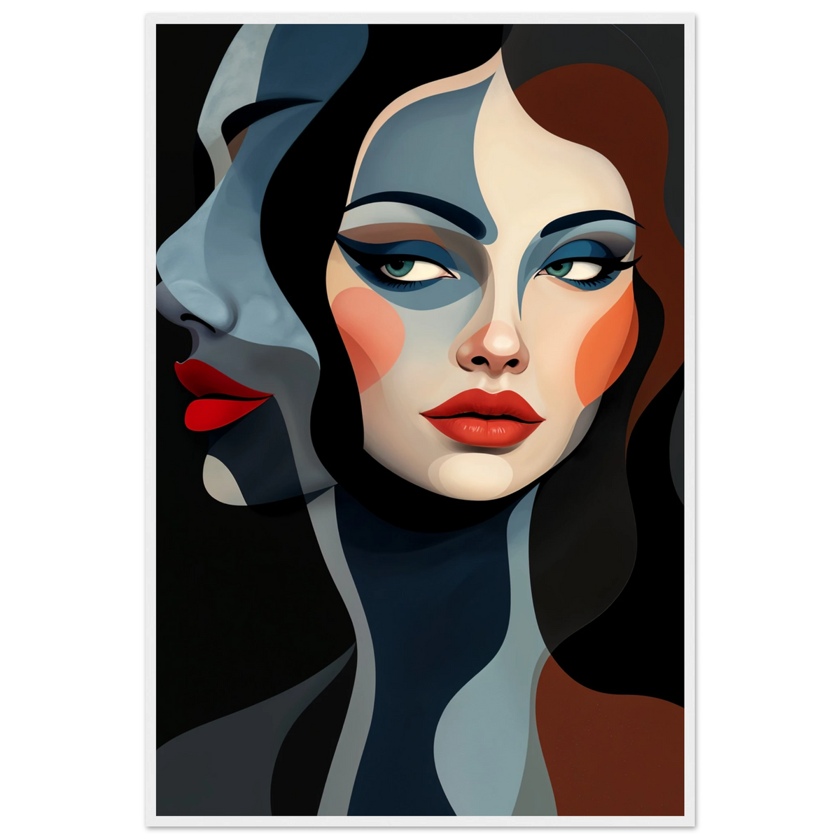 Dual Faces Wooden Framed Poster – A Gift of Inner Reflection - - Wooden Framed Posters