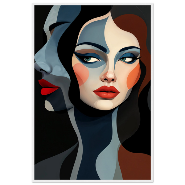 Dual Faces Wooden Framed Poster – A Gift of Inner Reflection - - Wooden Framed Posters