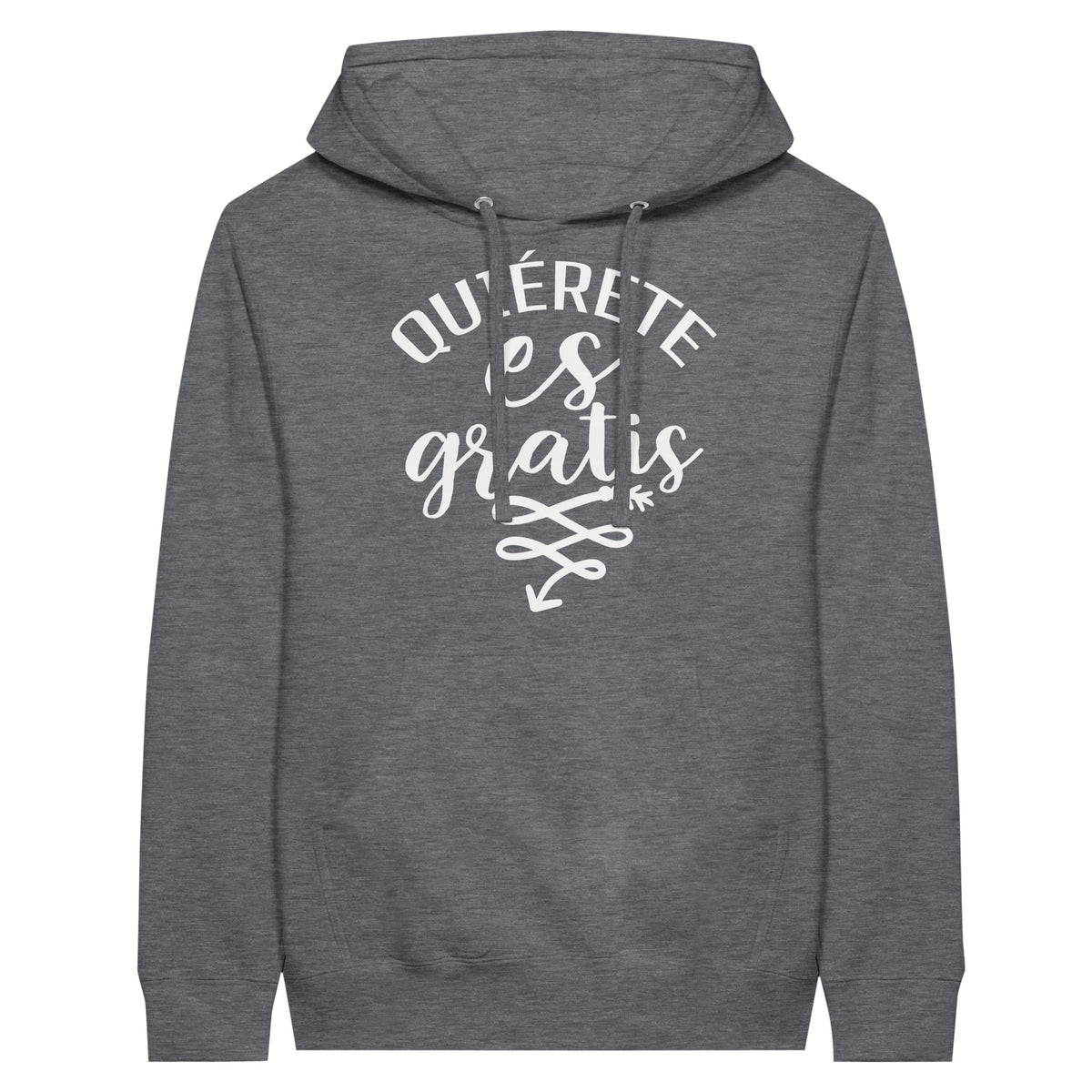 Blooms of Self-Love - Quierete Floral Hoodie - Charcoal Heather - Hoodies