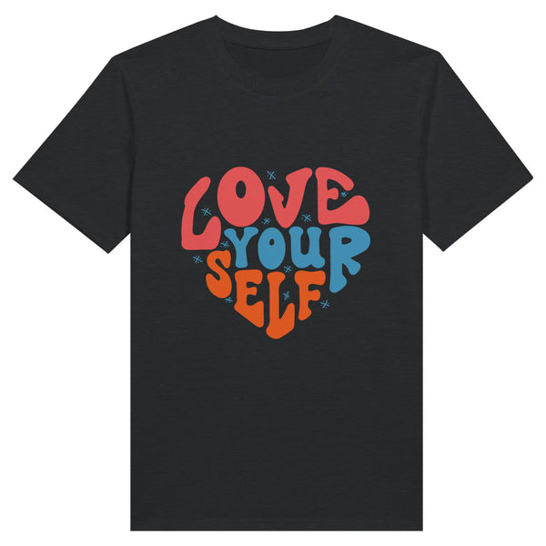 Embrace Self-Love with Our 'Love Your Self' Tee - Charcoal - Crewneck T-shirts