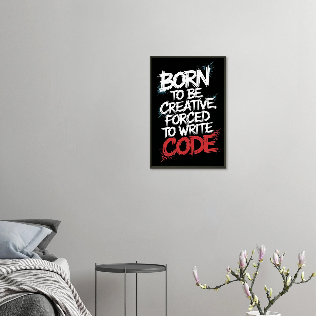 Code Warrior Memory Art - Forged in Creativity - 40x60 cm 16x24″ - Metal Framed Posters