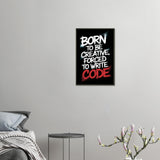 Code Warrior Memory Art - Forged in Creativity - 40x60 cm 16x24″ - Metal Framed Posters