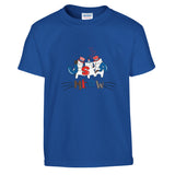 Feline Freedom Festivities - Royal - Kids' T-shirts