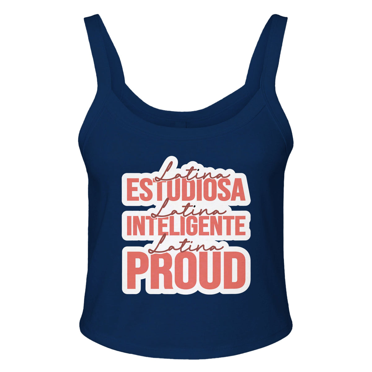 Empowered Mindset - Latina Inteligente - solid navy blend - Tank Tops