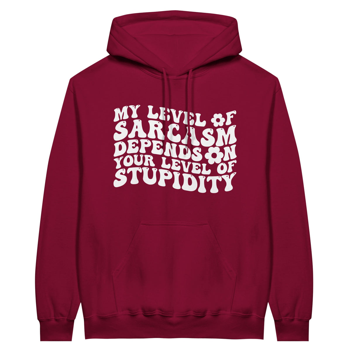 Classic Sarcasm Hoodie – Embrace Your Wit with Style - Cardinal Red - Hoodies