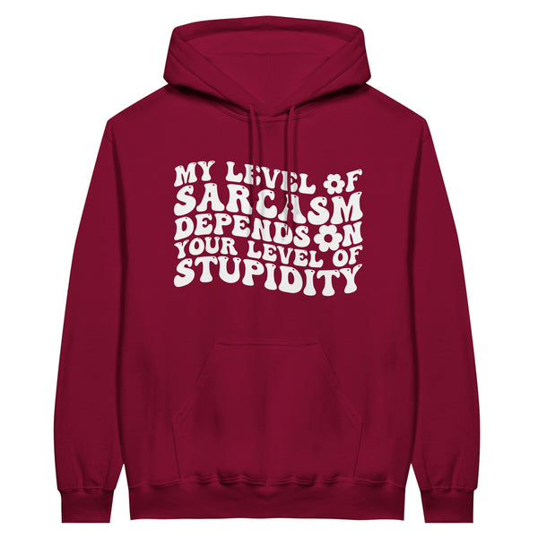 Classic Sarcasm Hoodie – Embrace Your Wit with Style - Cardinal Red - Hoodies