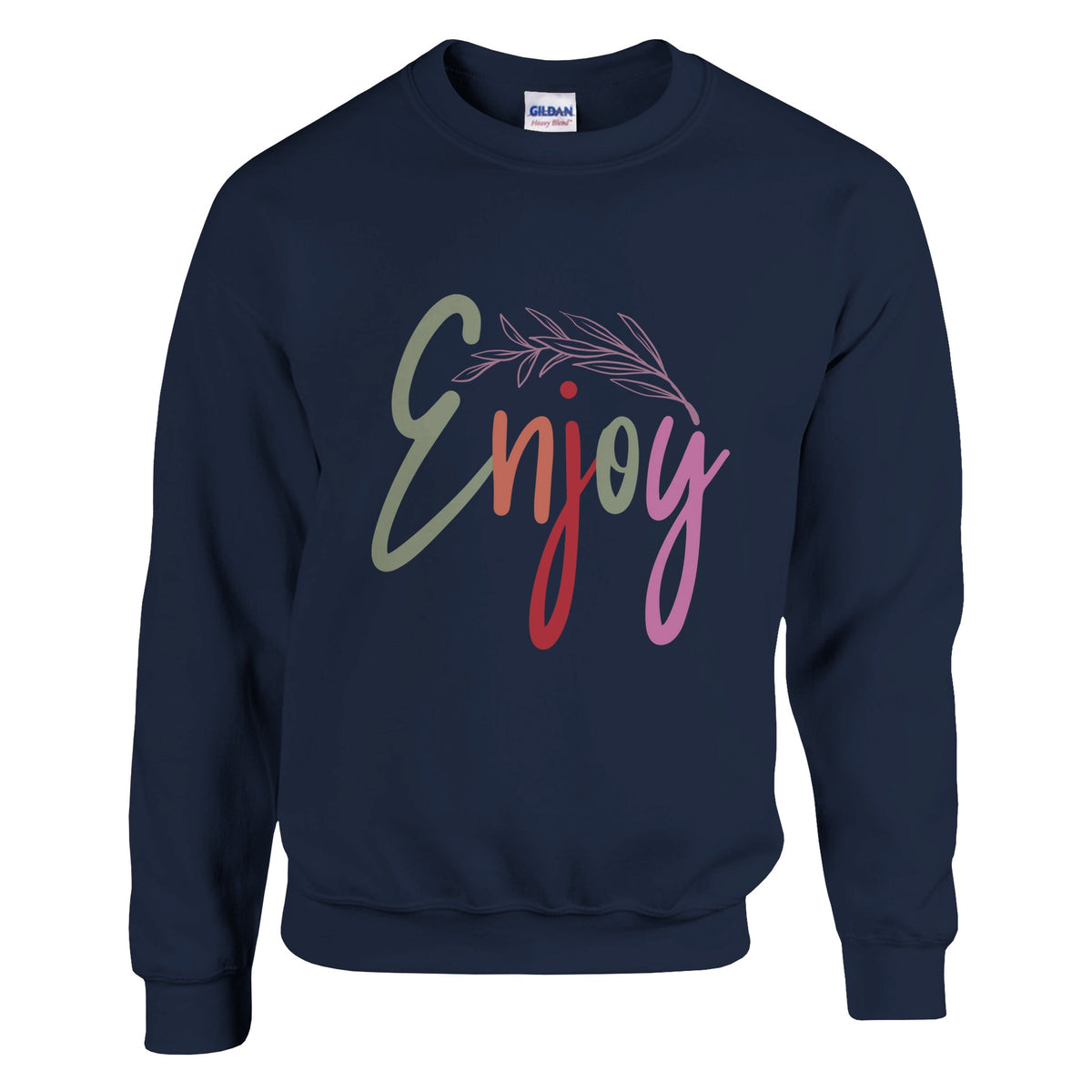 Simple Pleasures - 'Enjoy' Statement Apparel - Navy - Sweatshirt