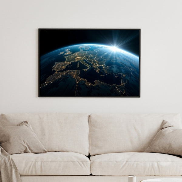 Earth’s Dawn - A Cosmic Perspective - 16x24 - Framed Posters