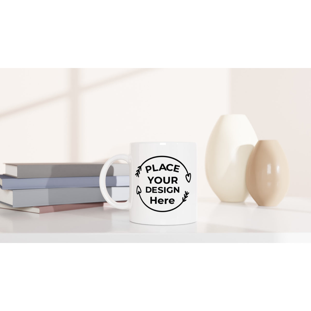 Perfect Sip - Glossy White Customizable Ceramic Mug with Colorful Flair - - Mugs