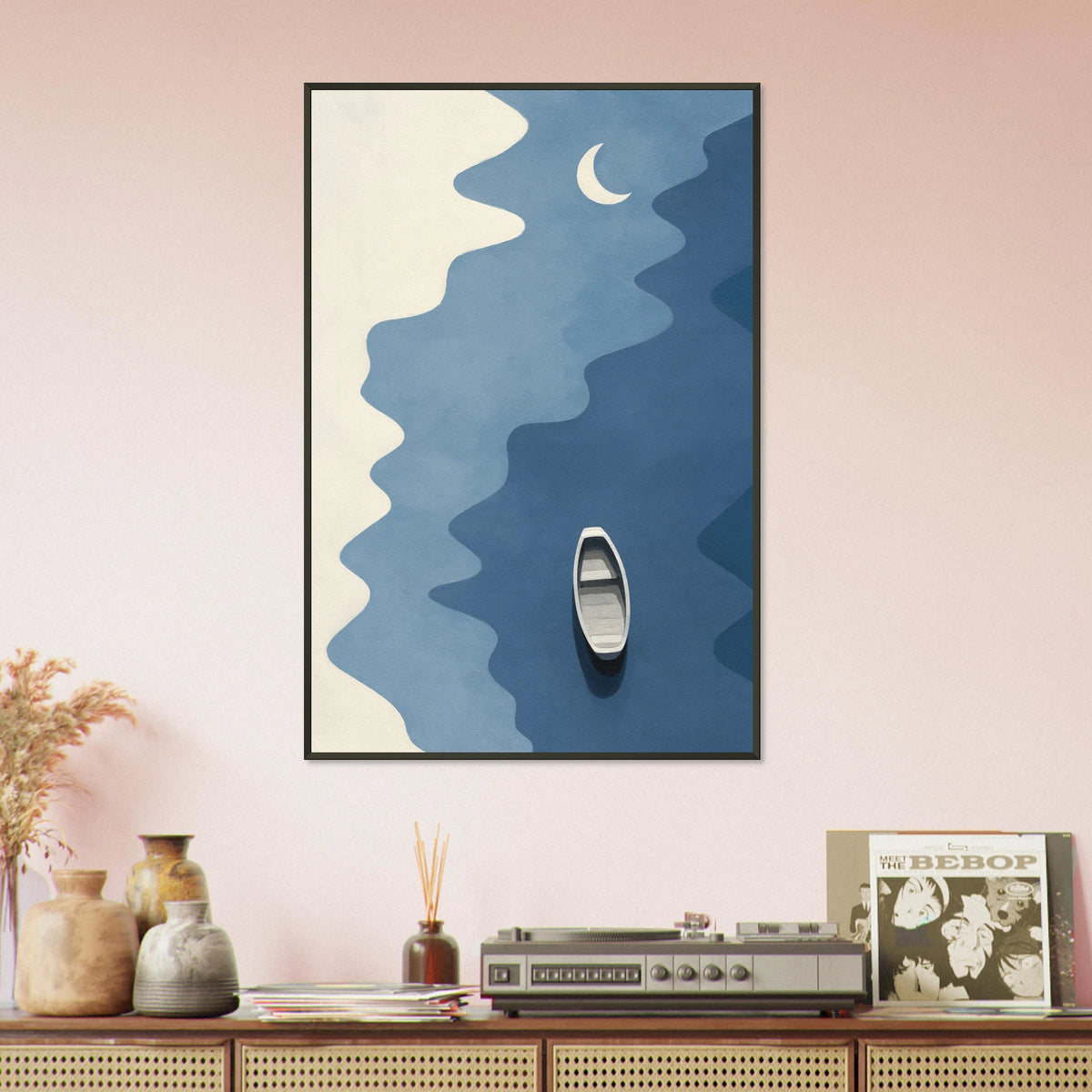Silent Drift – Minimalist Metal Framed Poster Gift - - Metal Framed Posters