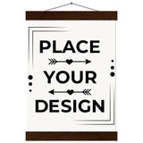 Elevate Your Space - Customizable Premium Matte Paper Poster with Hanger - A4 21x29.7 cm 8x12″ Dark wood wall hanger - Wooden Framed Posters