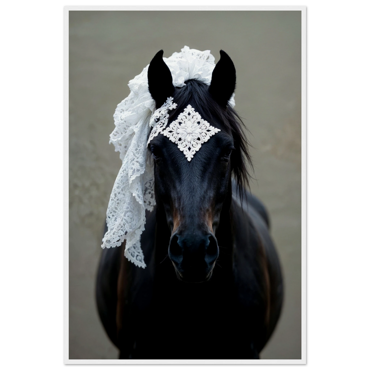 Regal Horse Wooden Poster – Gift for Animal Lovers - - Wooden Framed Posters