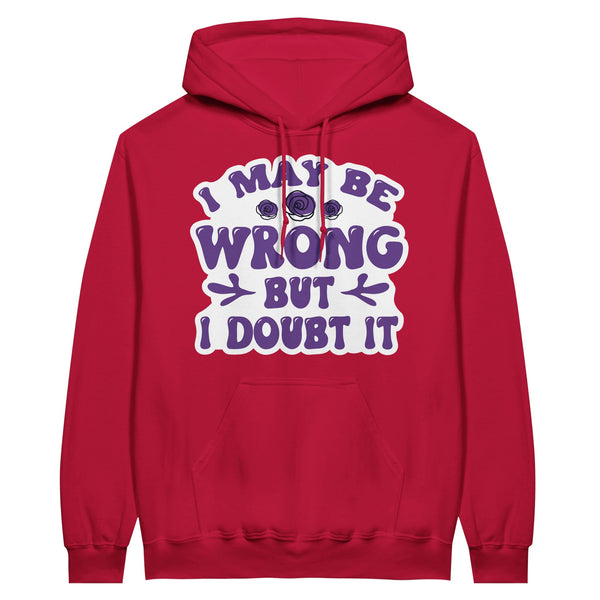 Doubtful Certainty - A Thoughtful Blend of Confidence and Reflection - Red - Hoodies