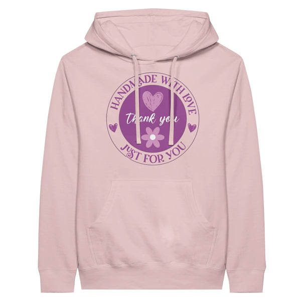 Heartfelt Blossoms Premium Unisex Pullover Hoodie - Light Pink - Hoodies