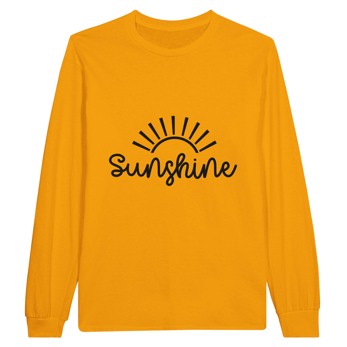 Everyday Sunshine - Classic Cotton Longsleeve - Gold - Long Sleeve T-shirts