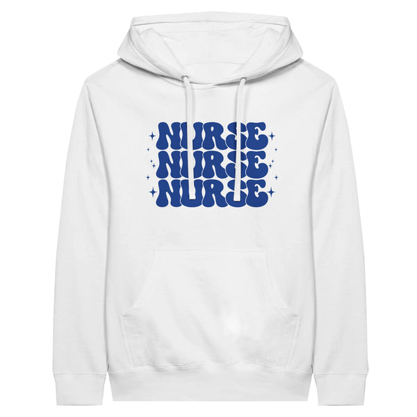 The Heartbeat of Care - Nurse Pullover Hoodie - White - Hoodies