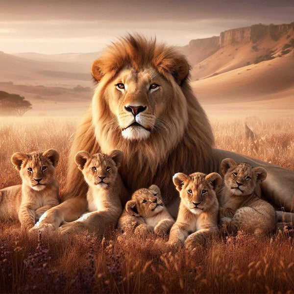 Lion’s Legacy - Family Portrait - - Framed Posters