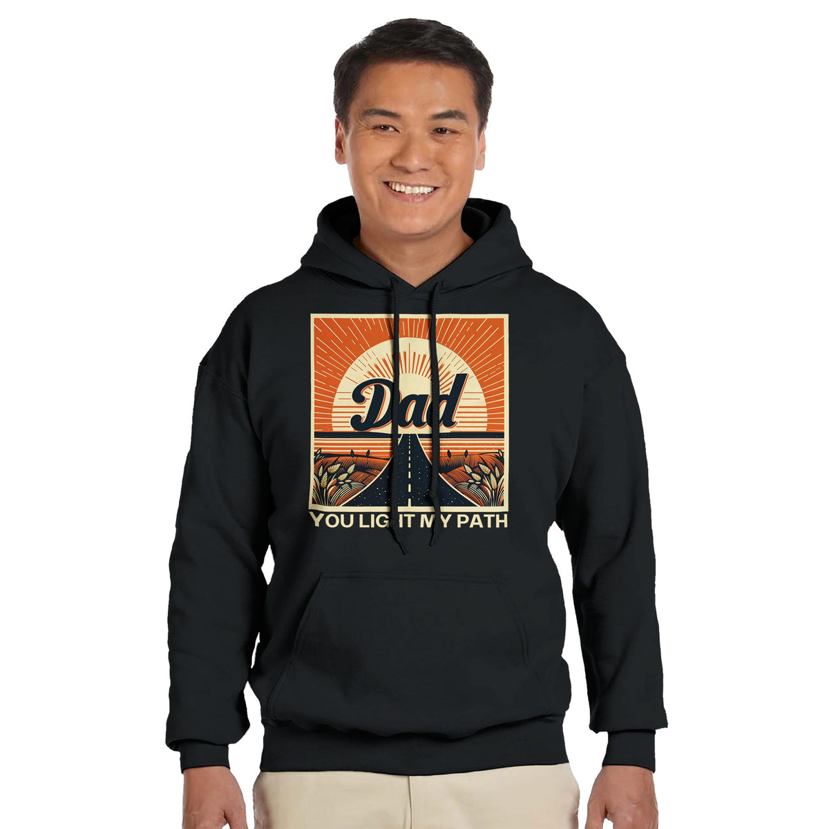 Sunset Serenity - For the Dad Who Inspires - Black - Hoodies