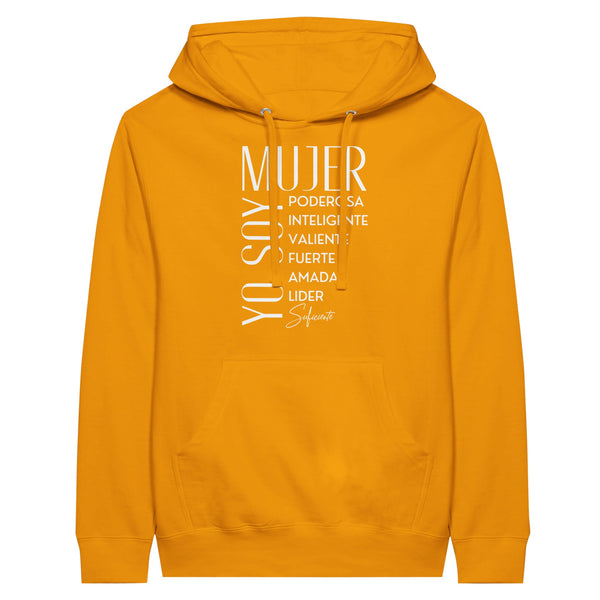 Empowerment in Every Stitch - Mujer Unisex Pullover Hoodie - Gold M - Pullover Hoodies