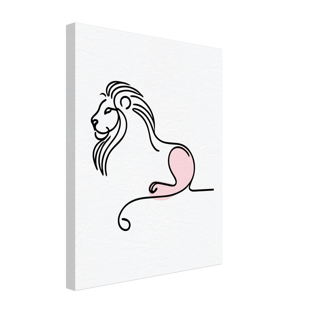 Tranquil Majesty - Minimalist Lion Art - - Canvas Prints