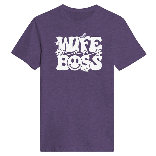 Leading with Love - Wife Boss Statement Apparel - Heather Purple - Print Material