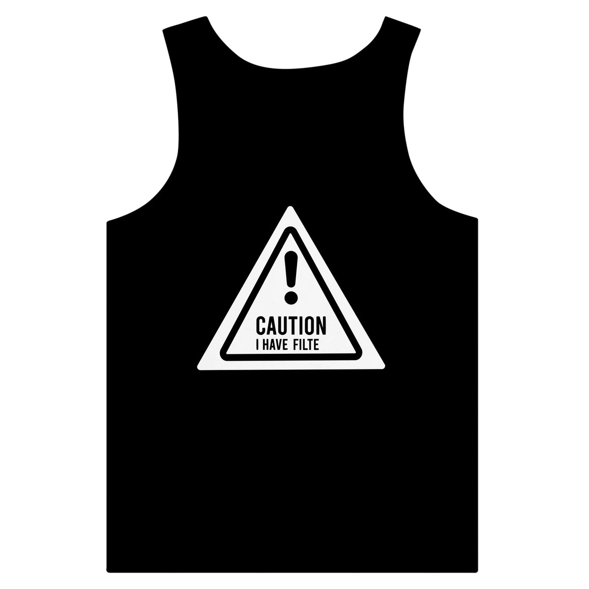 Caution - Bold and Unfiltered - Black - Tank Tops