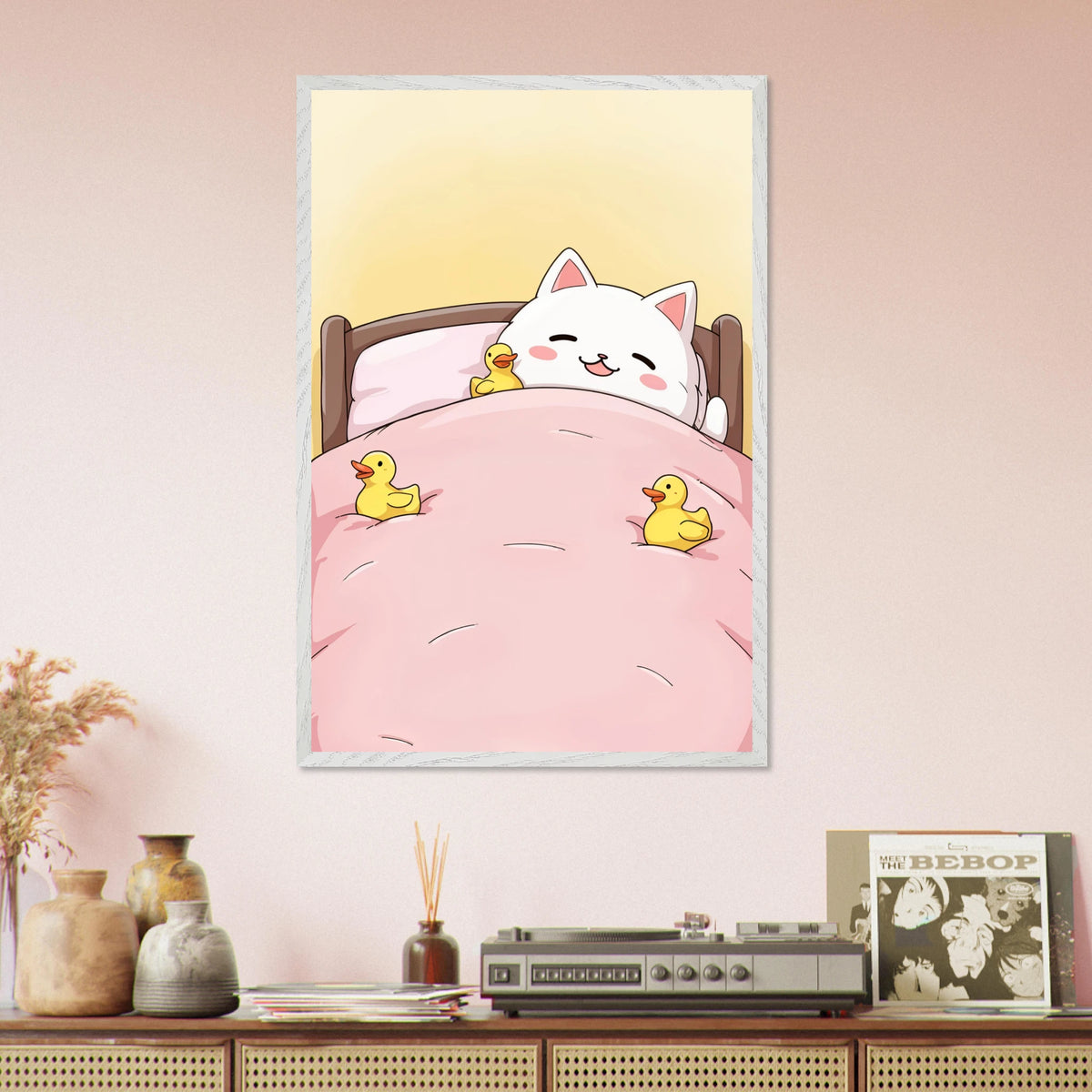 Duck Dreams – Framed Gift Poster - White frame - Wooden Framed Posters