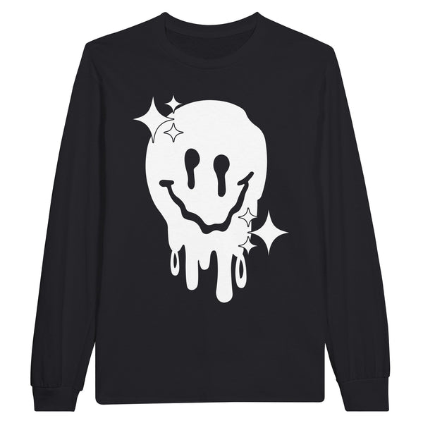 Grim Grin - Dripping Smiley Skeleton Apparel - Black - Sweatshirt