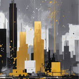 Shimmering Heights - Abstract Cityscape - - Posters